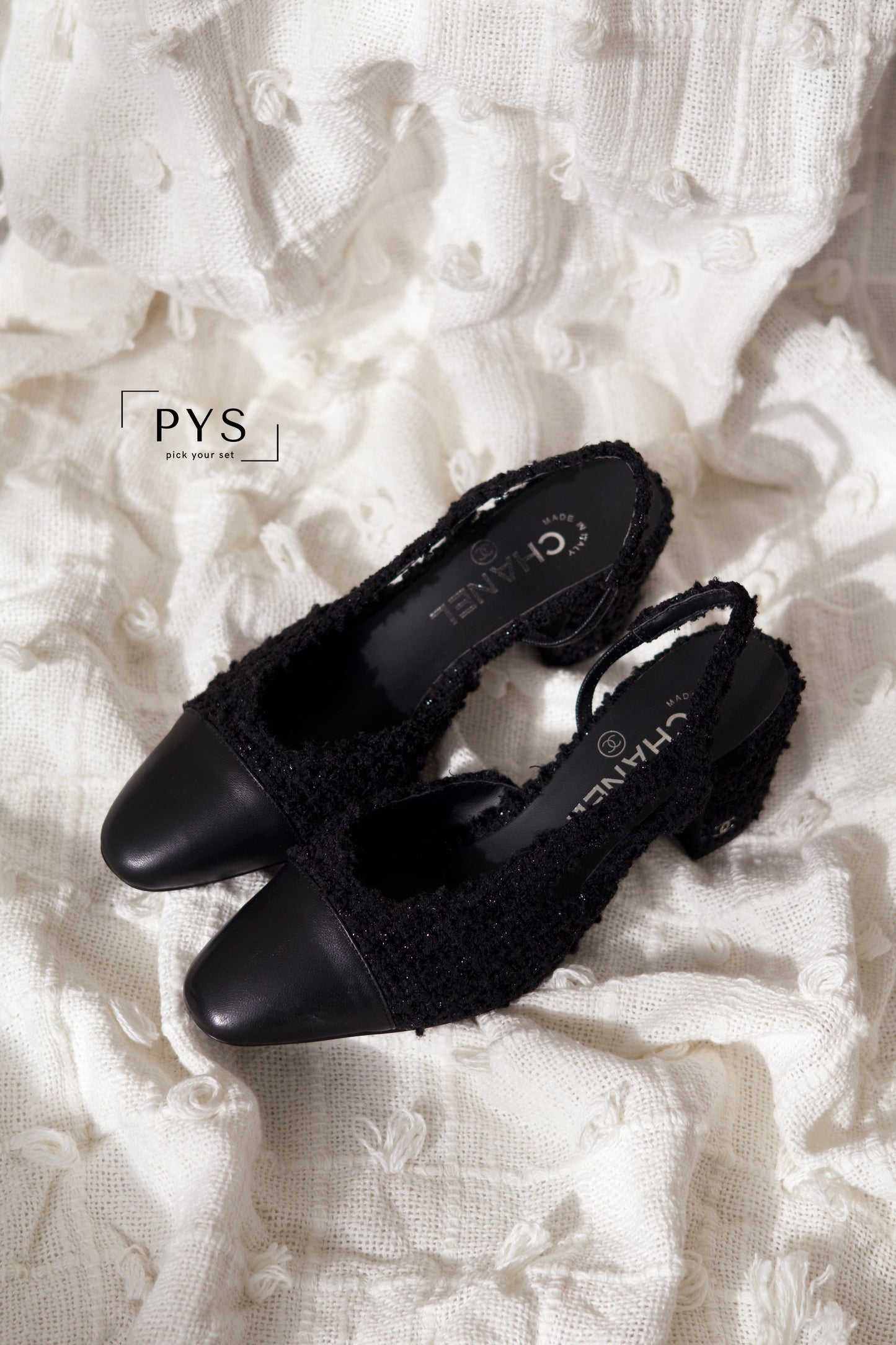 Tweed Slingback Pumps