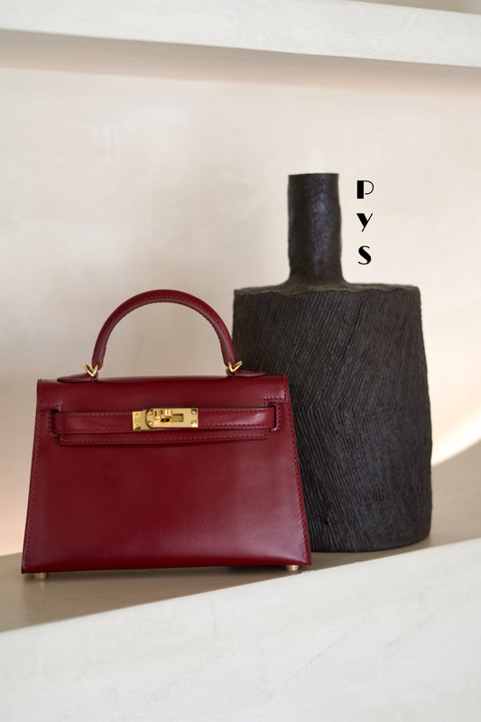 Mini kelly Box leather