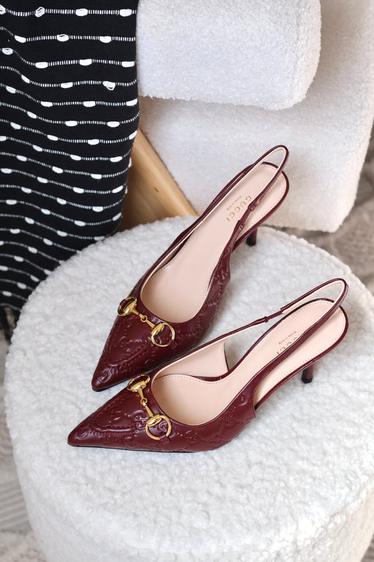 Women's slingback pump with Horsebit
