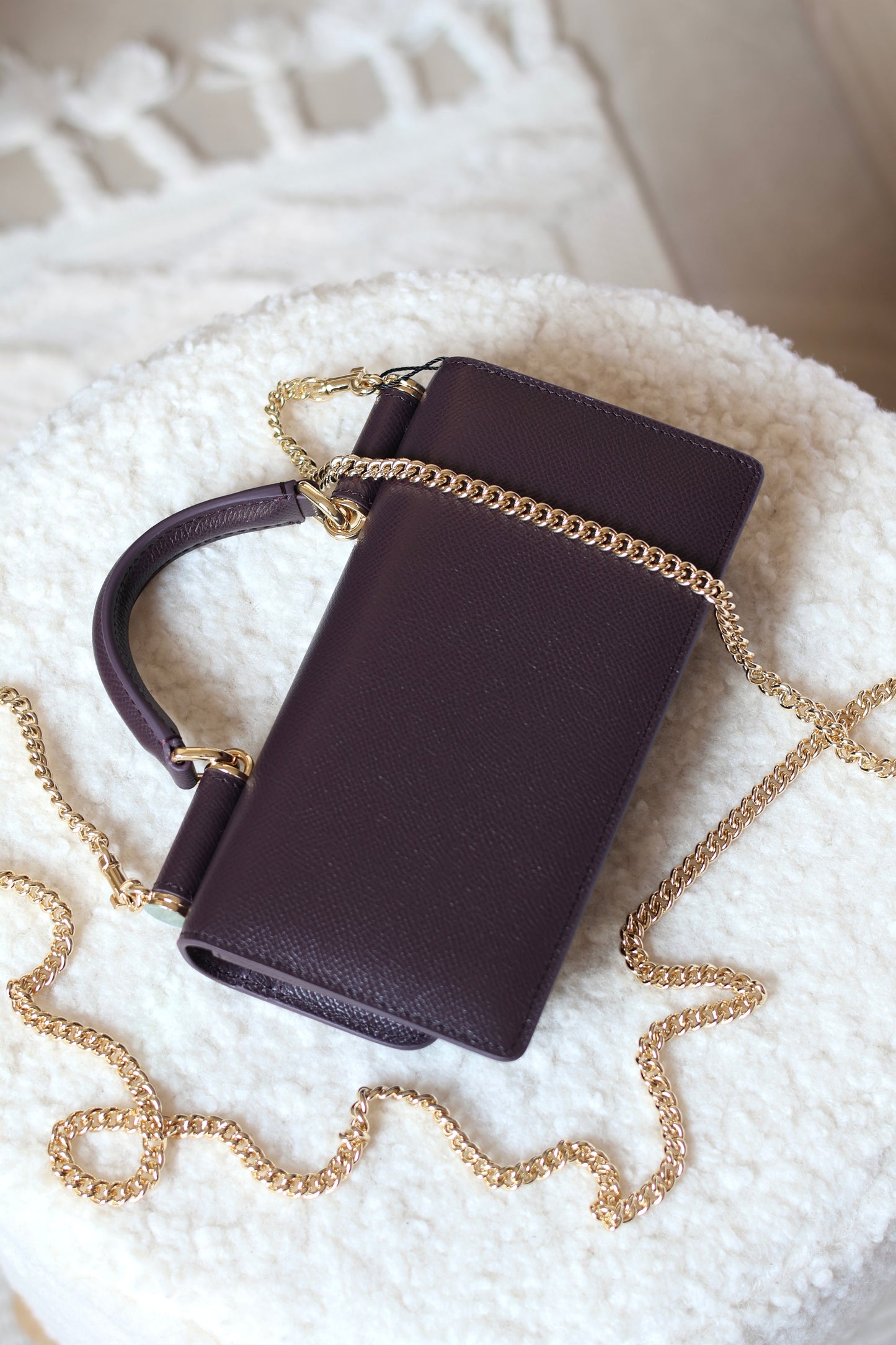 Dauphine-print calfskin mini bag