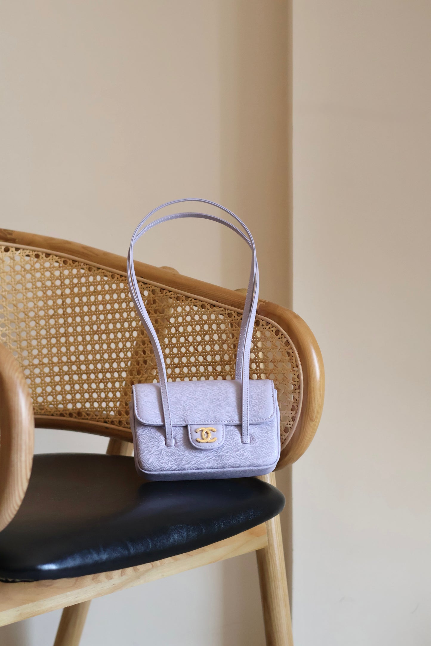 Clutch with Leather Strap