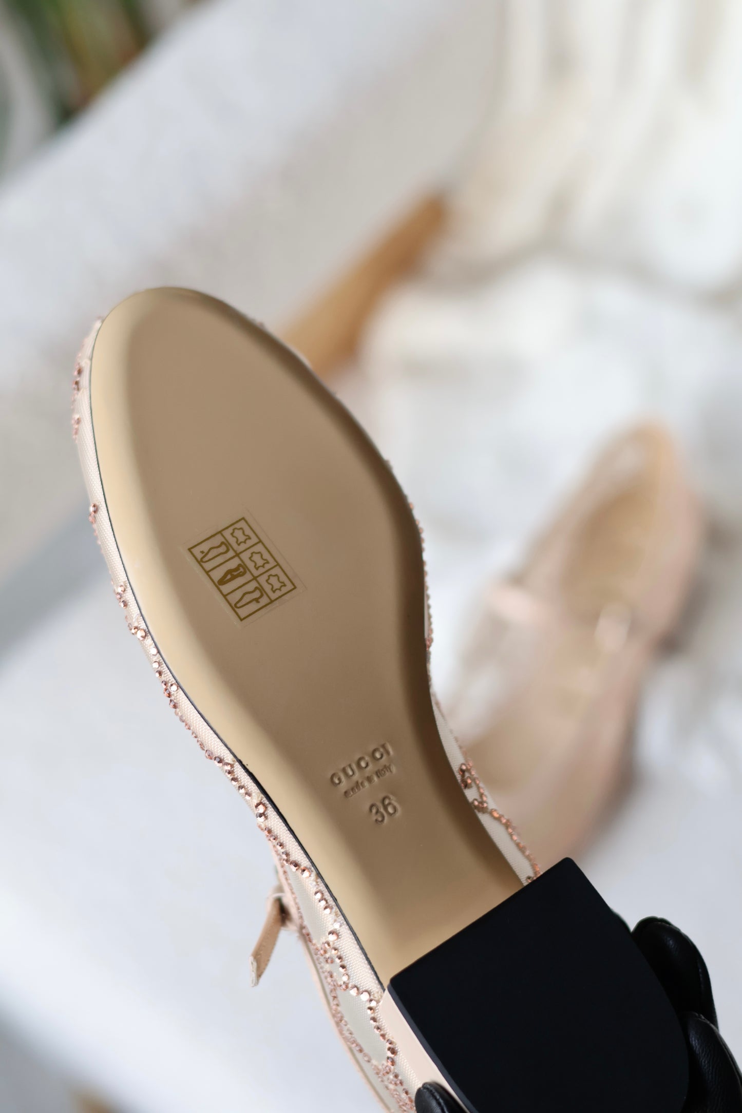GG crystal ballet flat