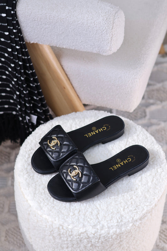 CHANEL CC TURNLOCK SANDALS