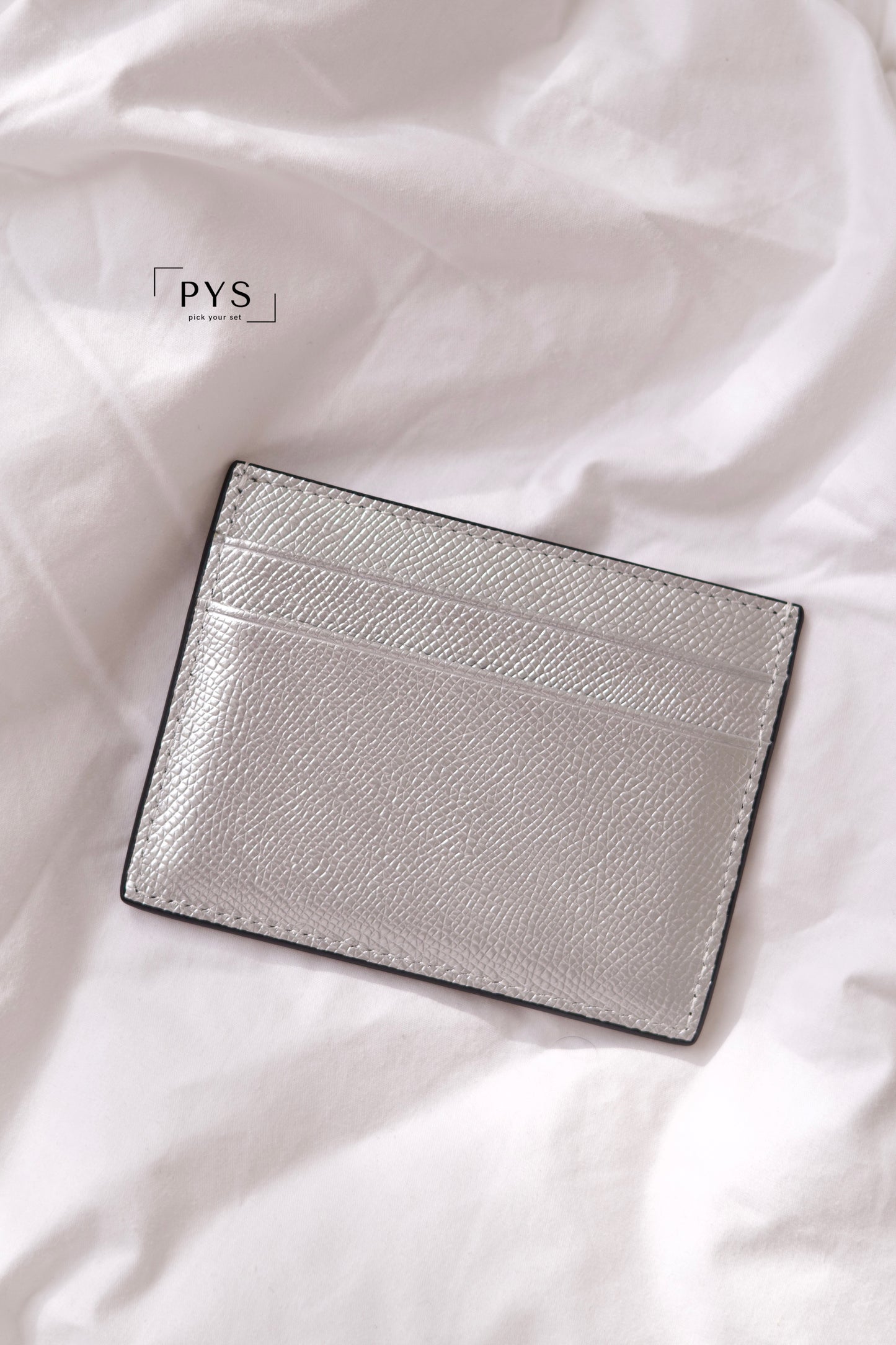 VLOGO SIGNATURE METALLIC CARDHOLDER