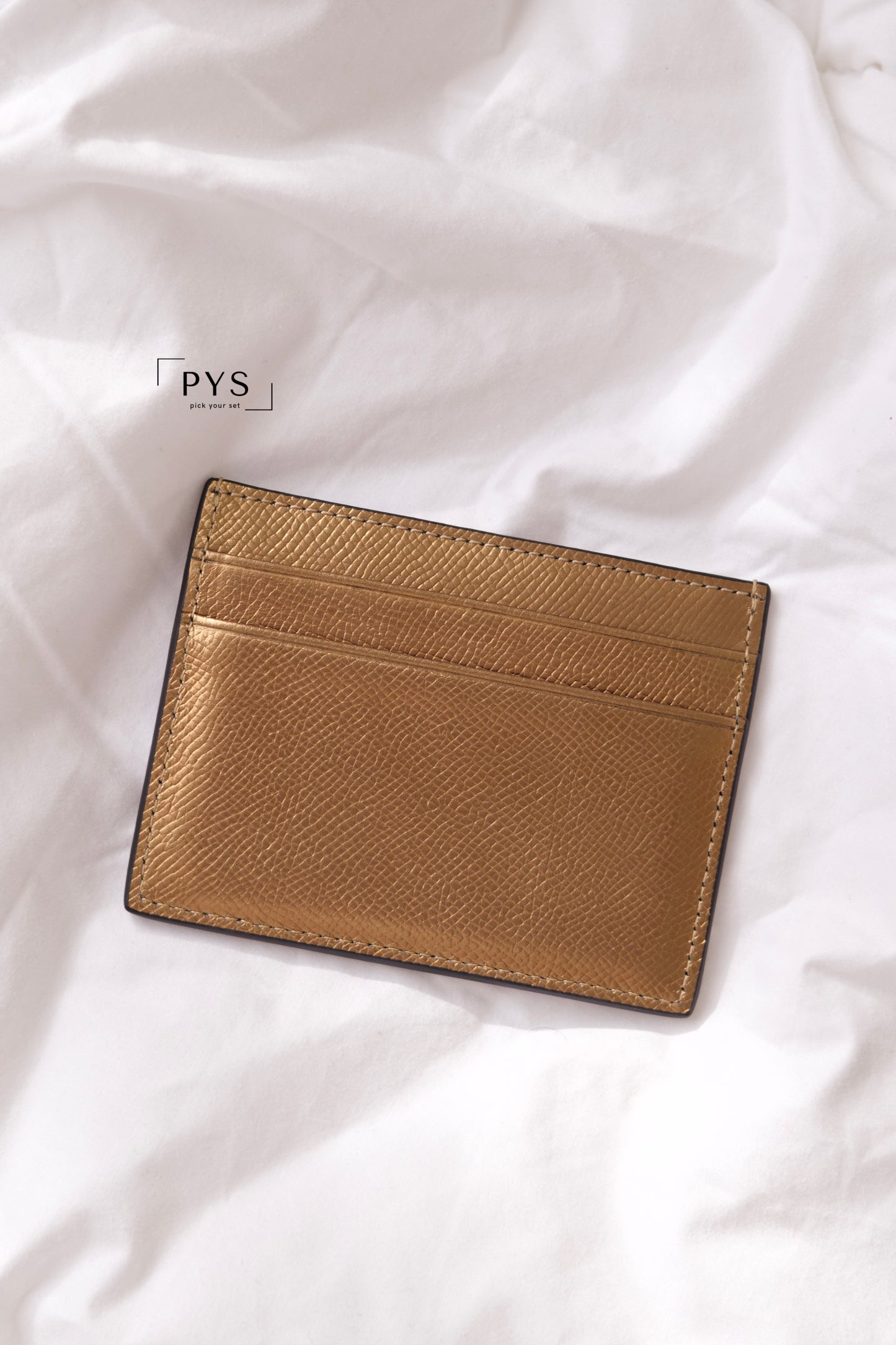 VLOGO SIGNATURE METALLIC CARDHOLDER