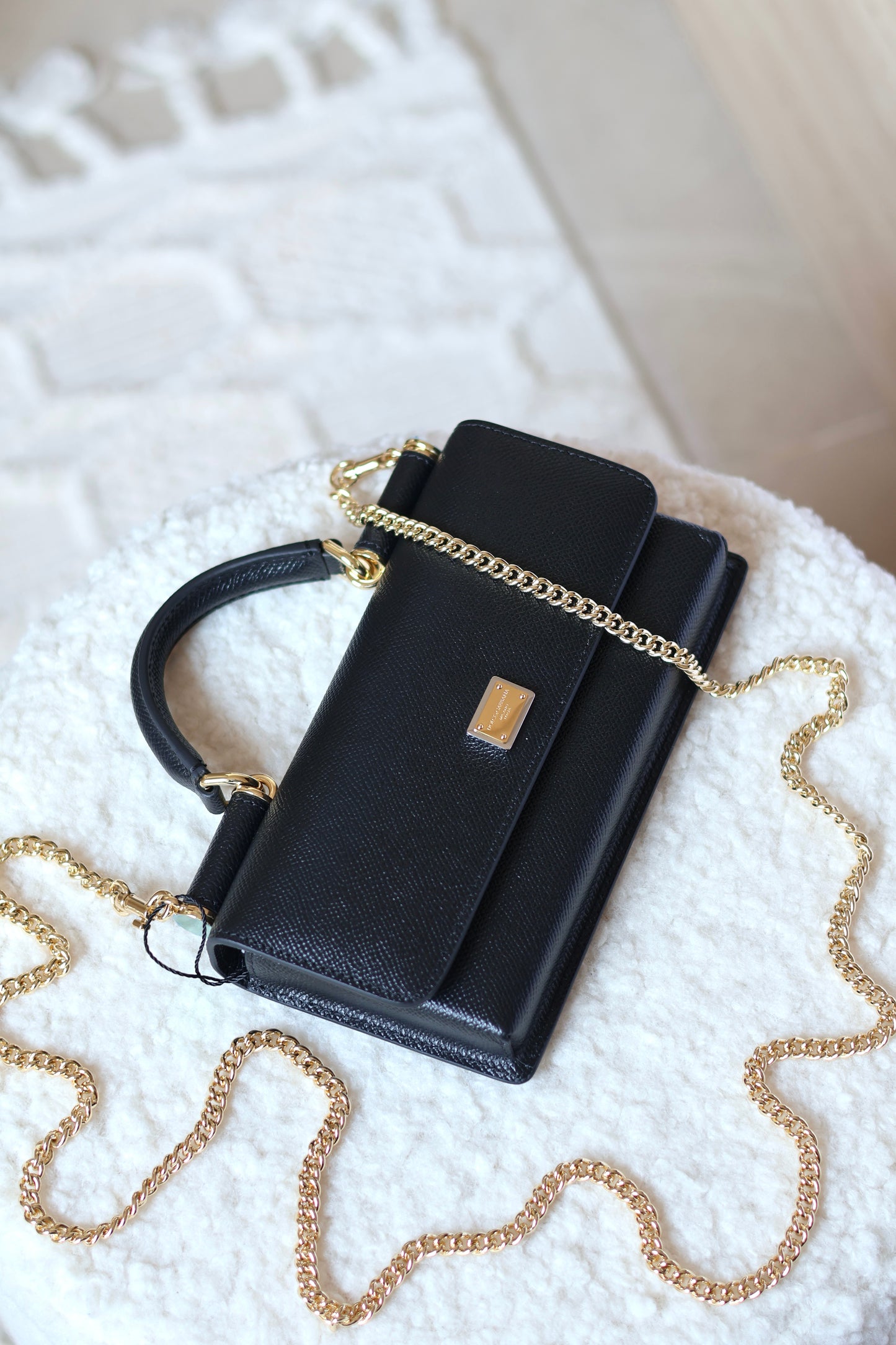 Dauphine-print calfskin mini bag