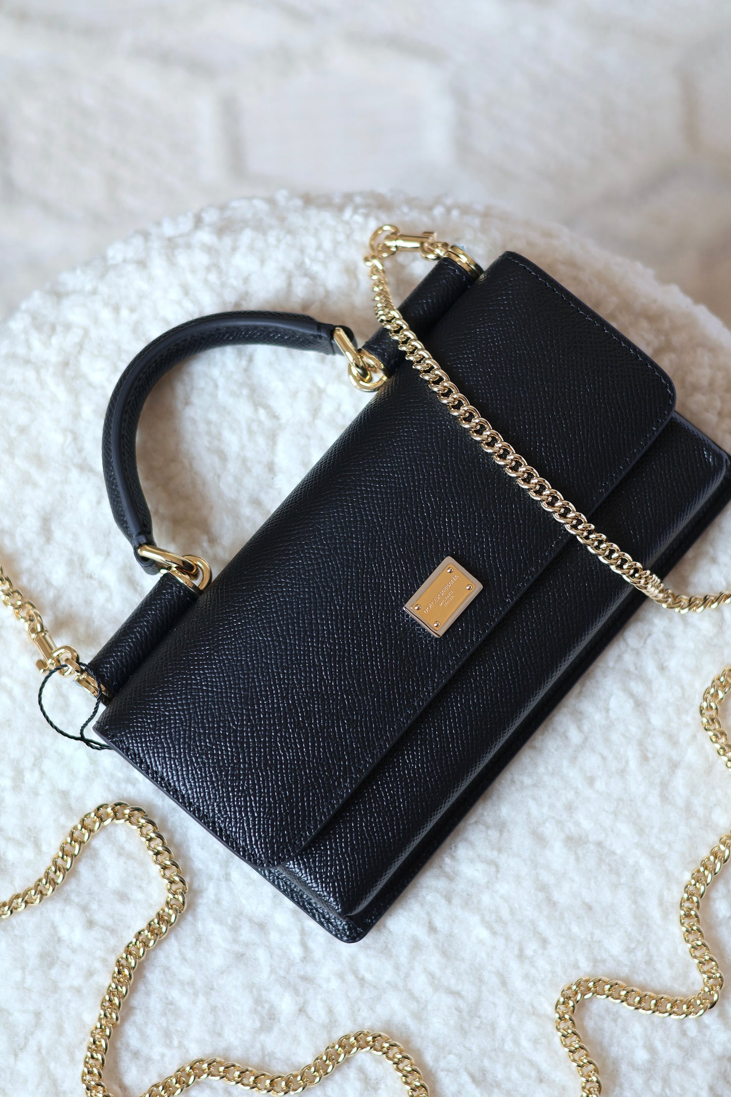 Dauphine-print calfskin mini bag