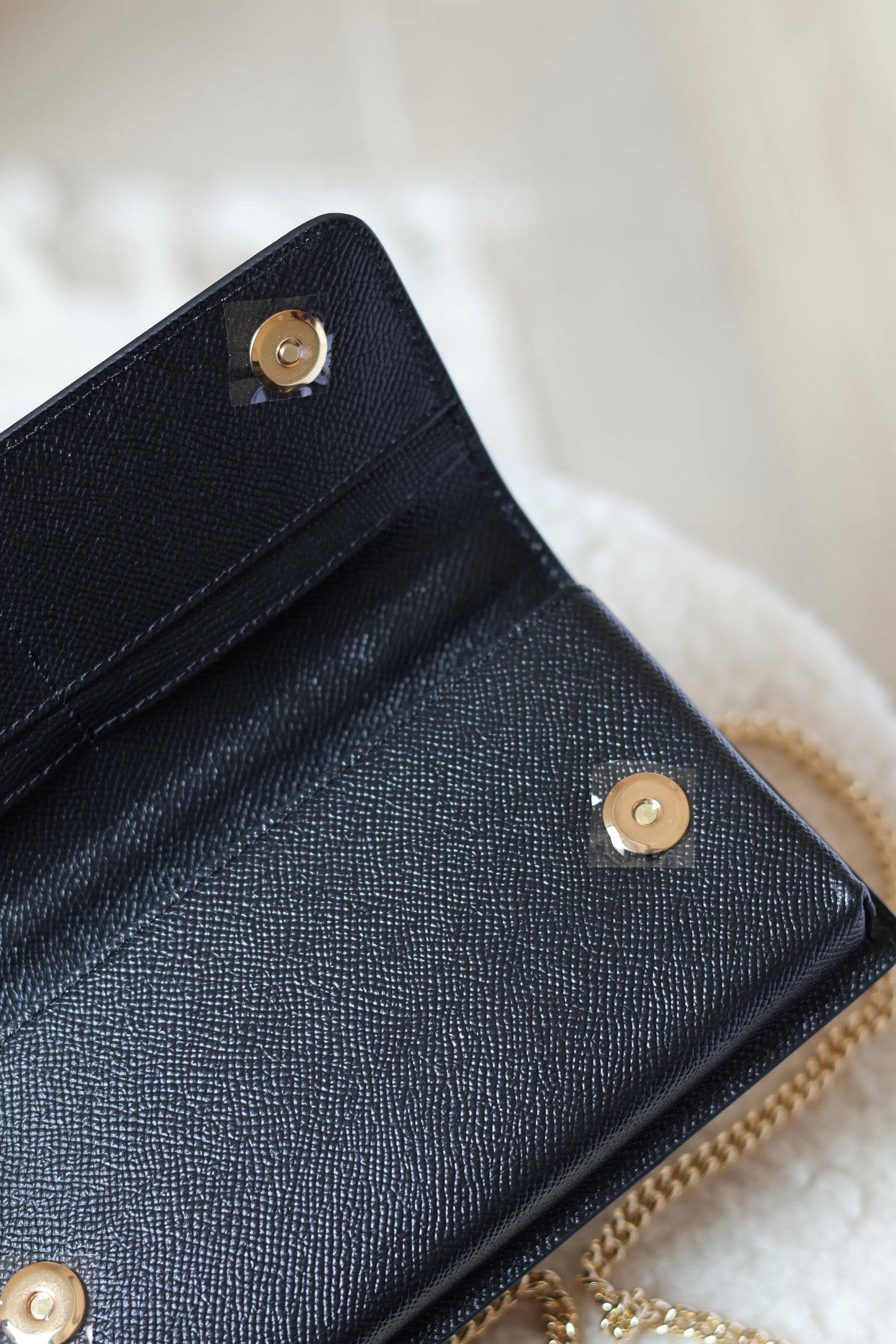 Dauphine-print calfskin mini bag