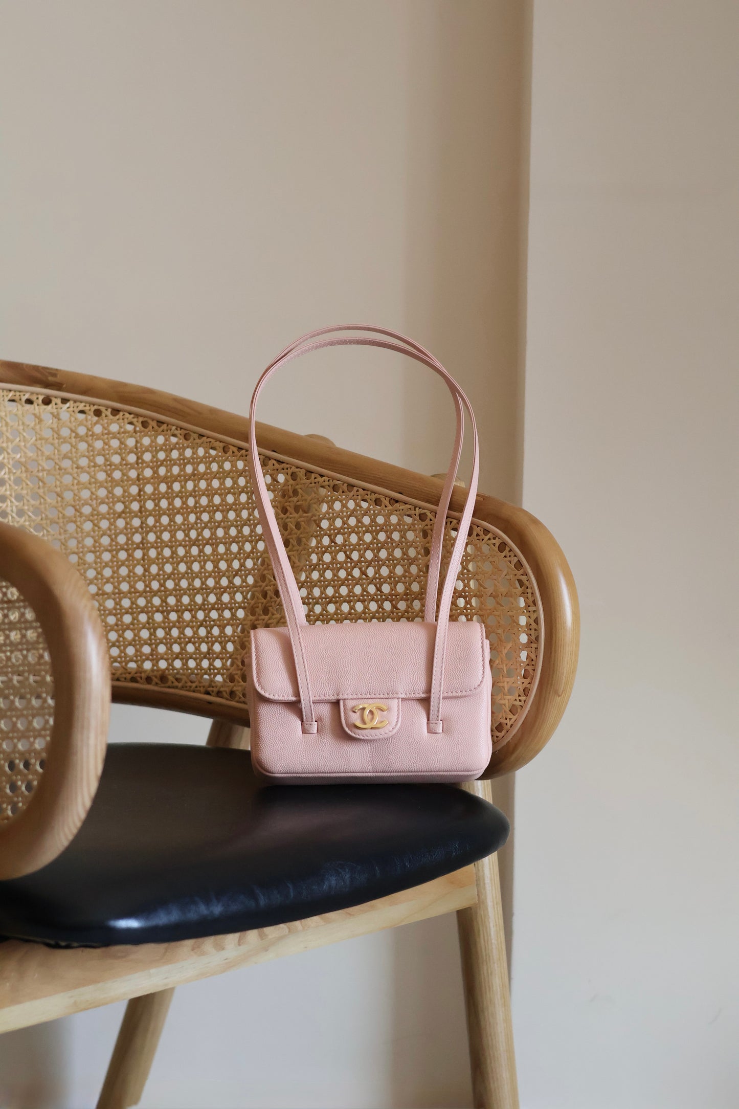 Clutch with Leather Strap