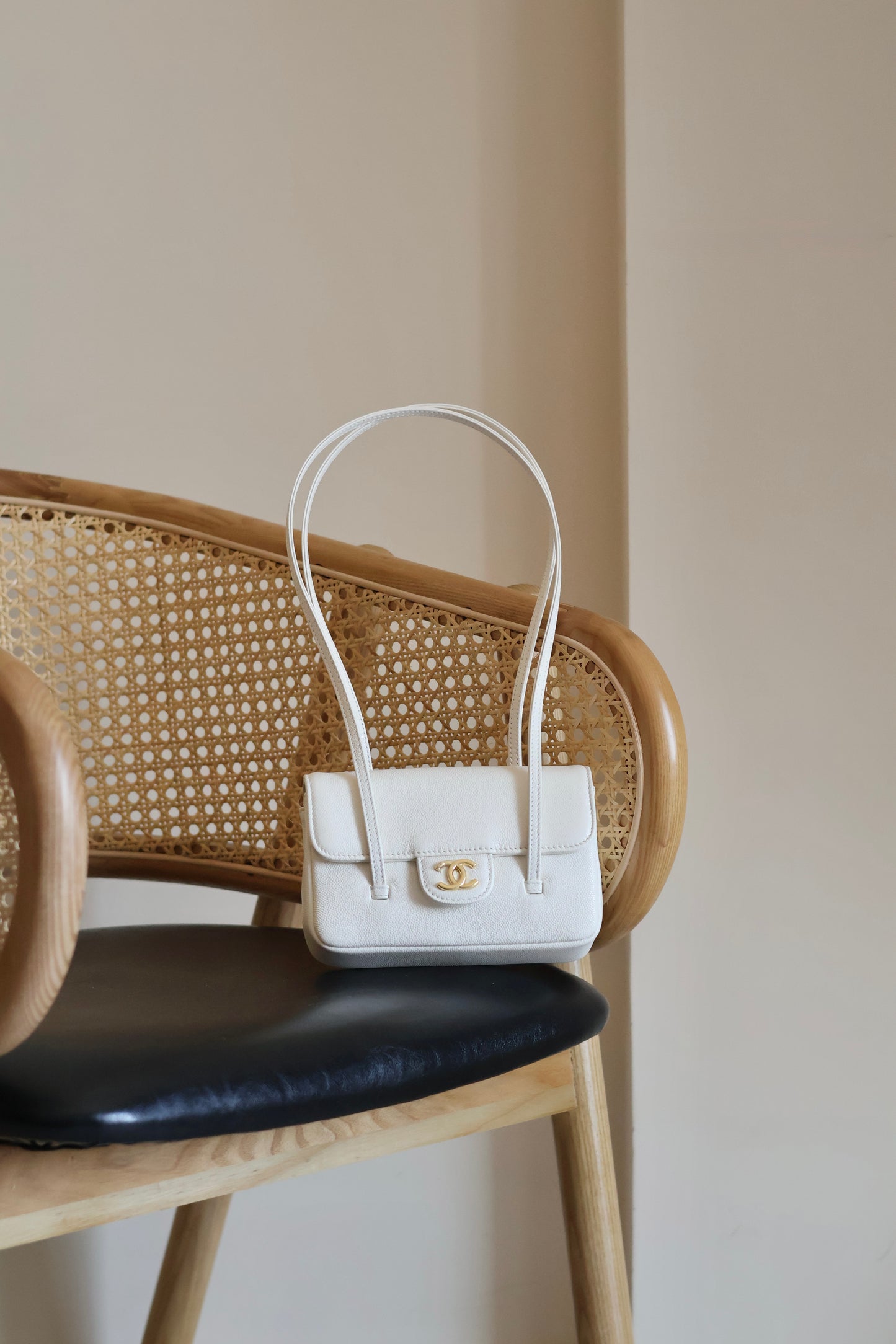 Clutch with Leather Strap