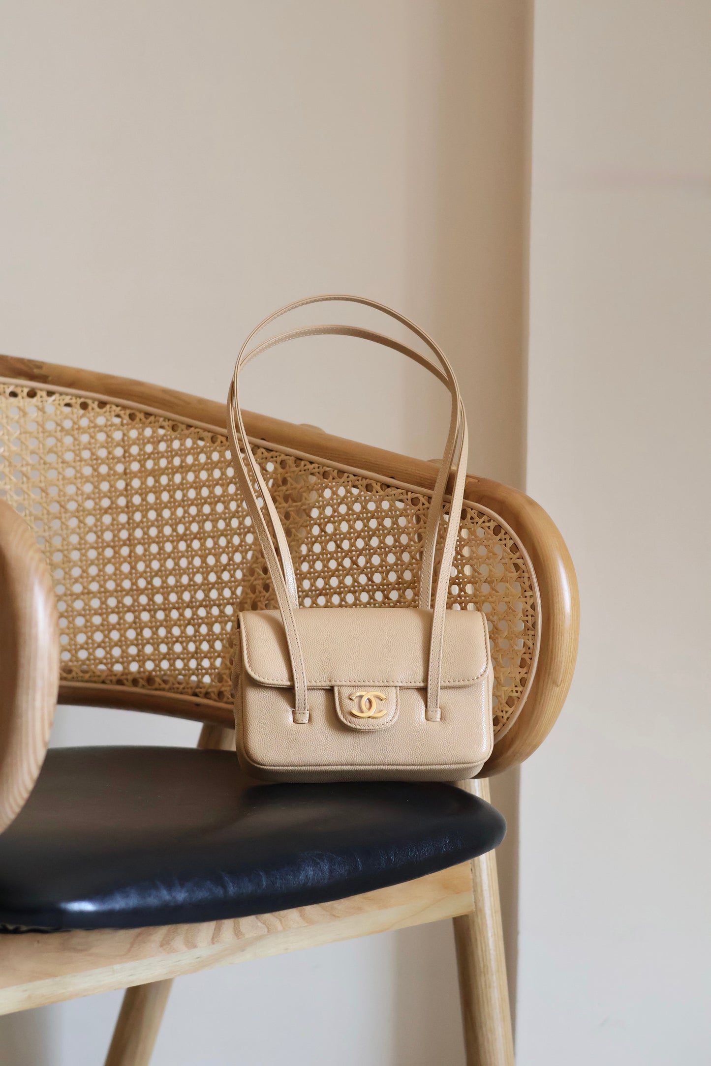 Clutch with Leather Strap