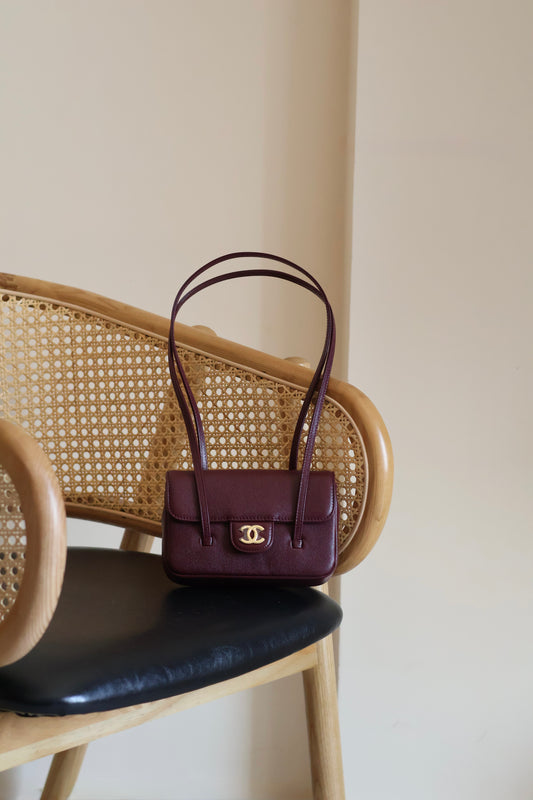 Clutch with Leather Strap