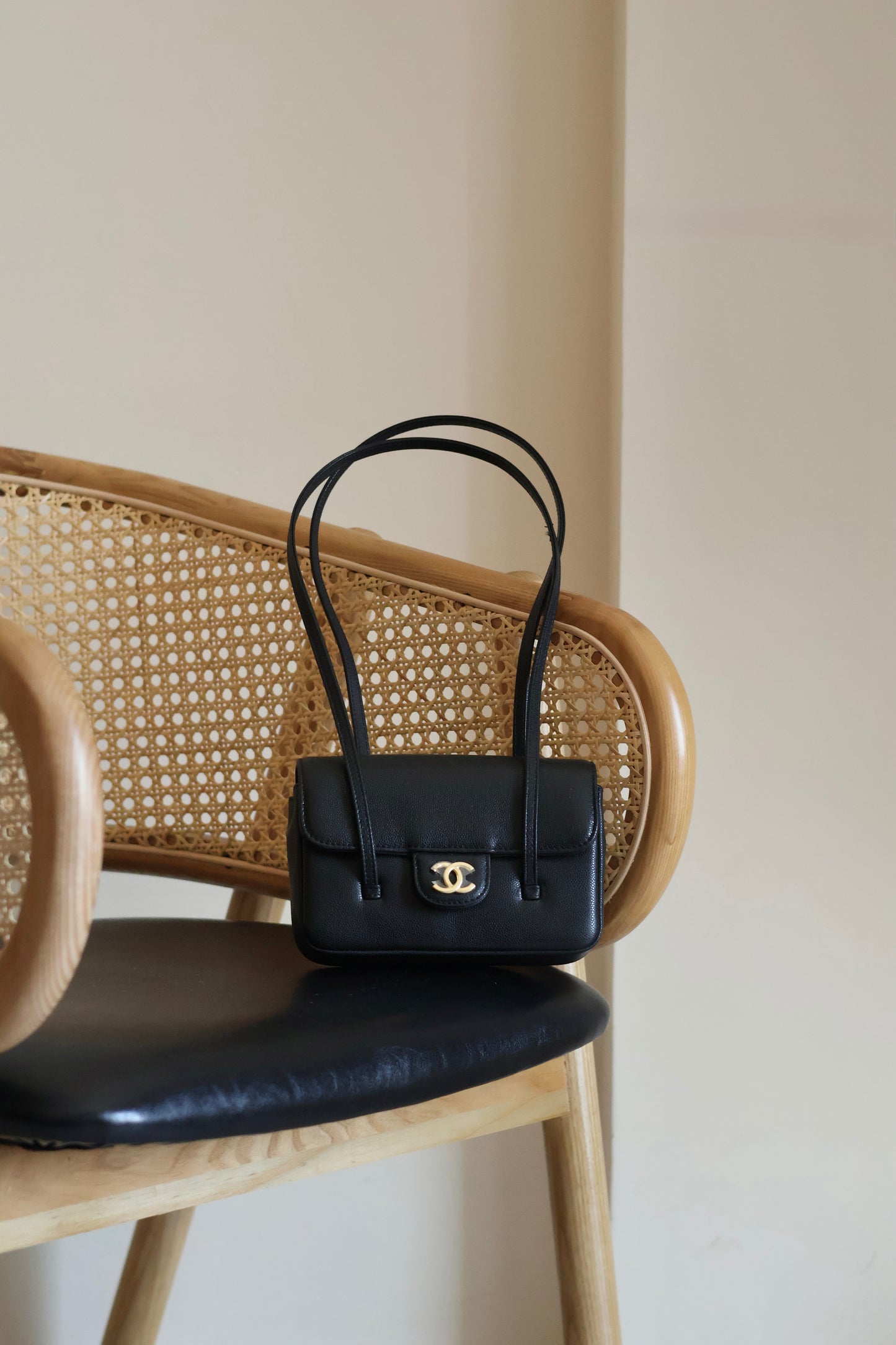 Clutch with Leather Strap