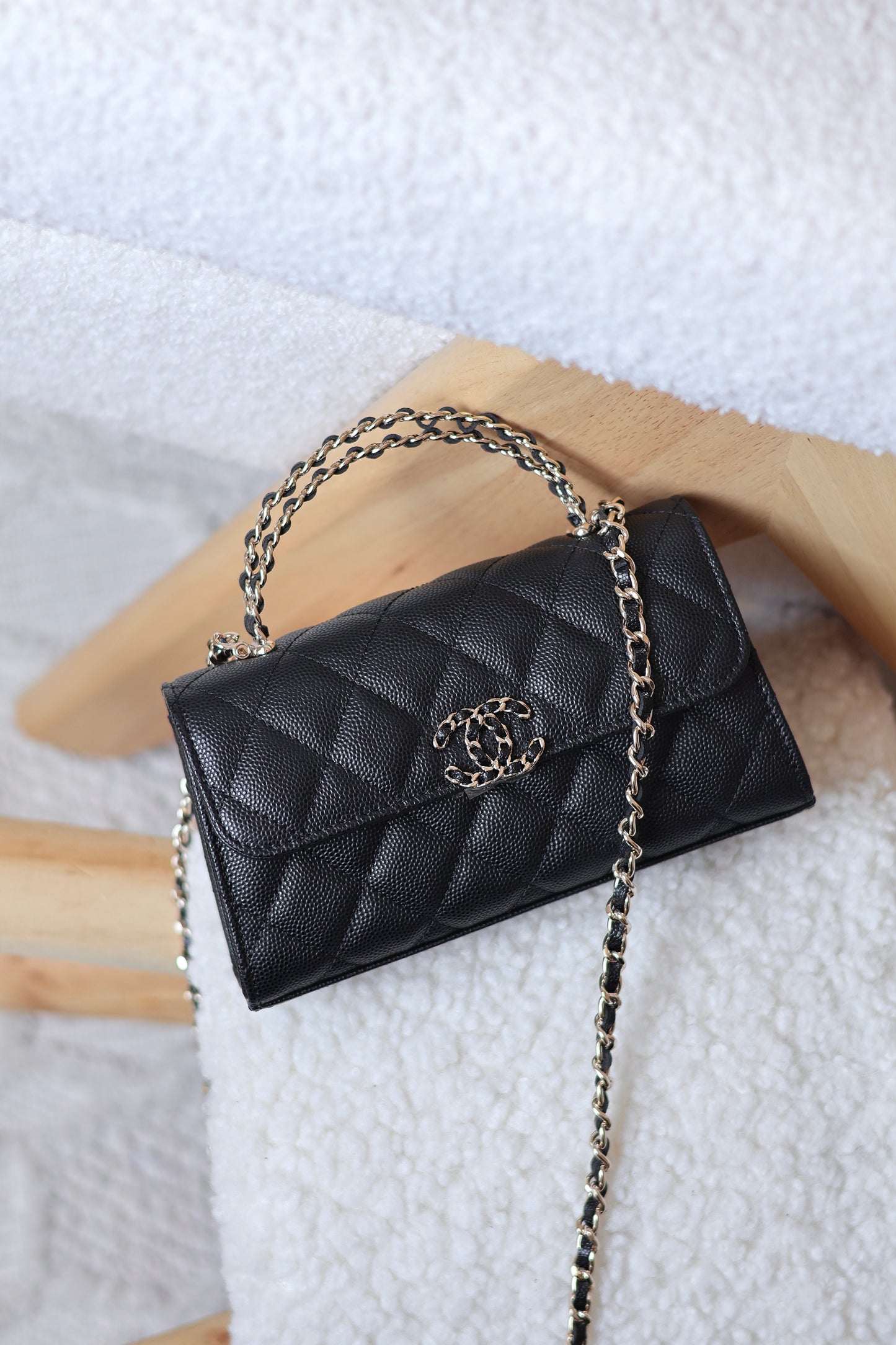 Chain Top Handle Mini Flap Bag