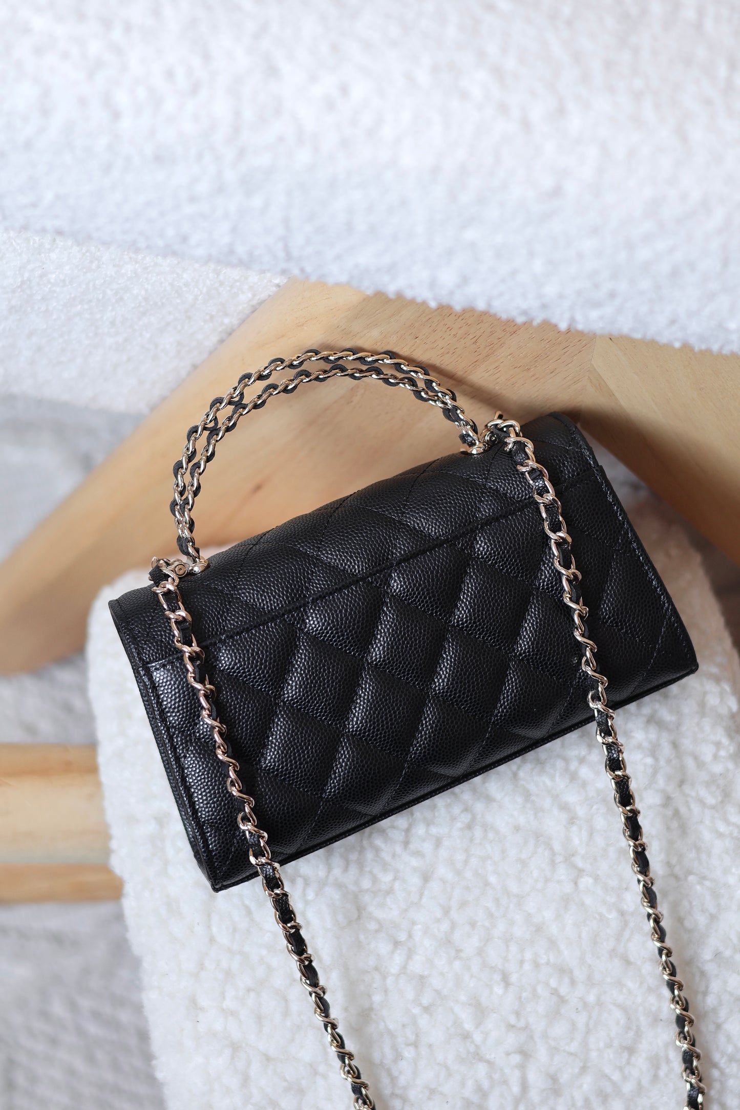 Chain Top Handle Mini Flap Bag