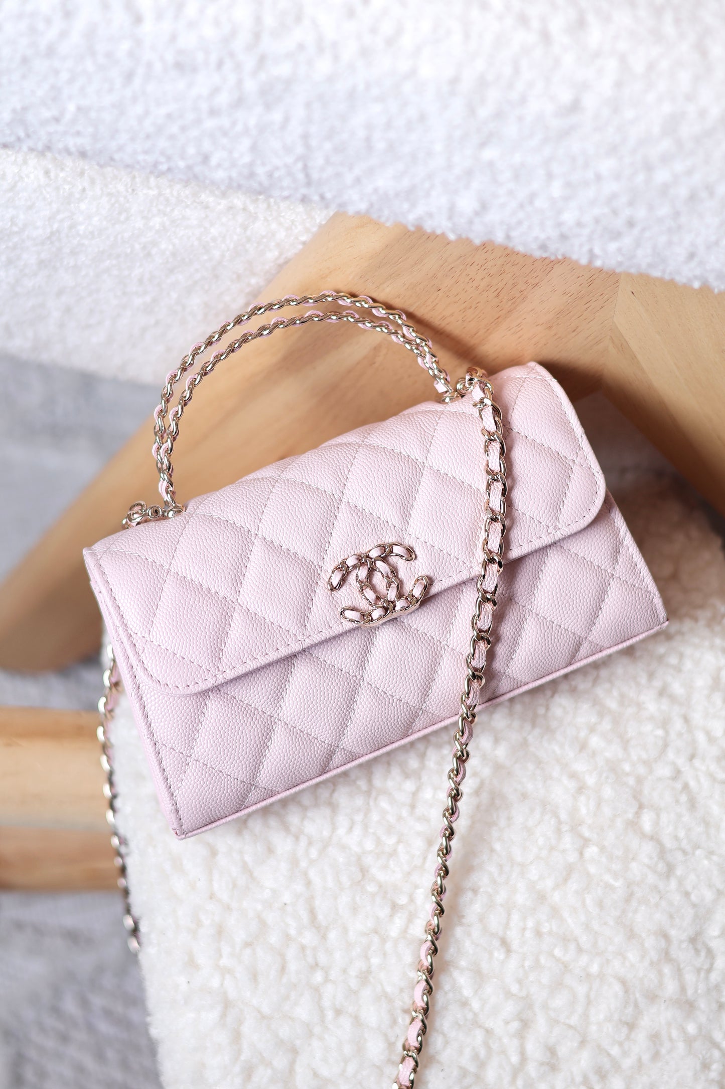 Chain Top Handle Mini Flap Bag