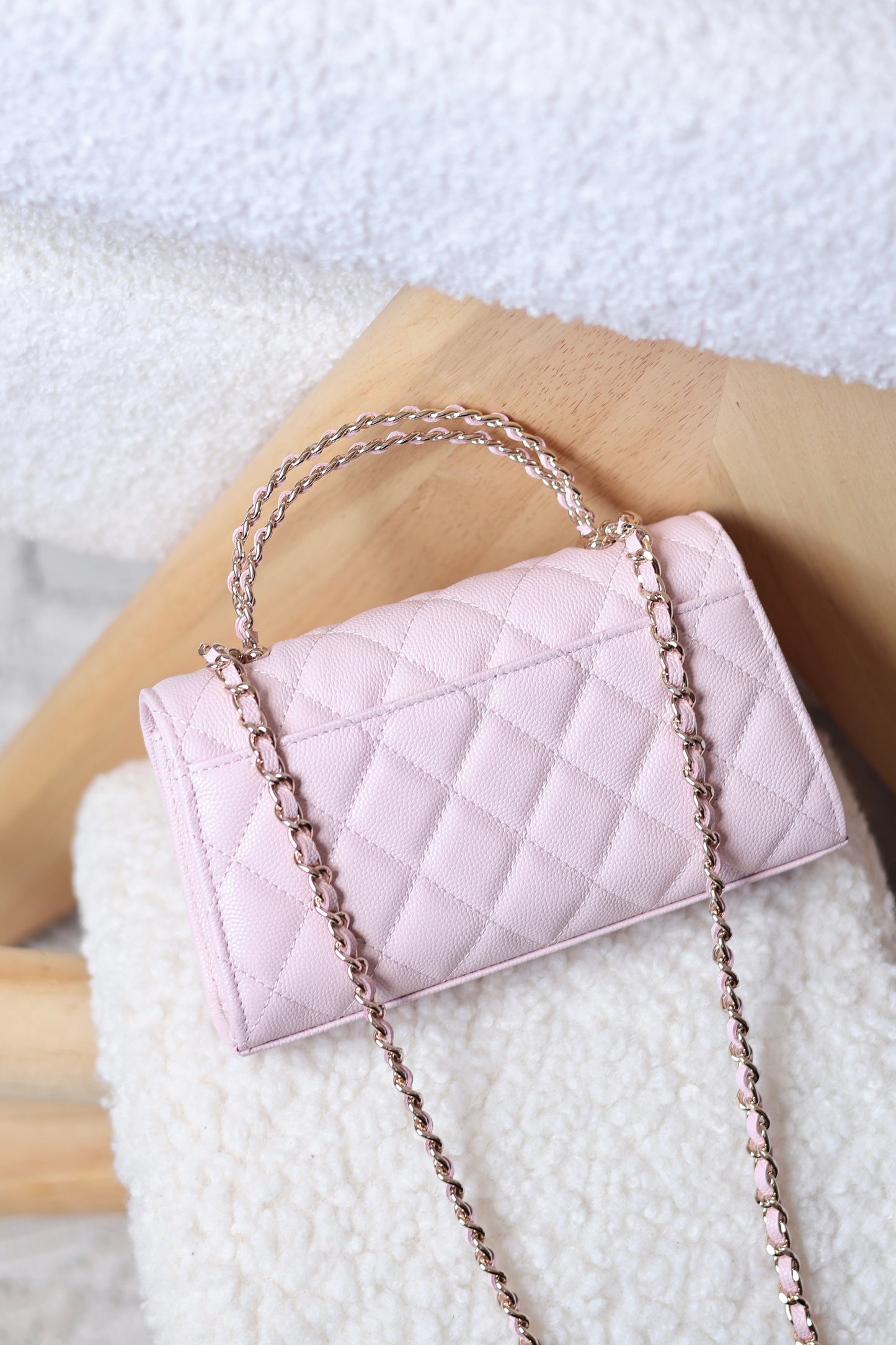 Chain Top Handle Mini Flap Bag