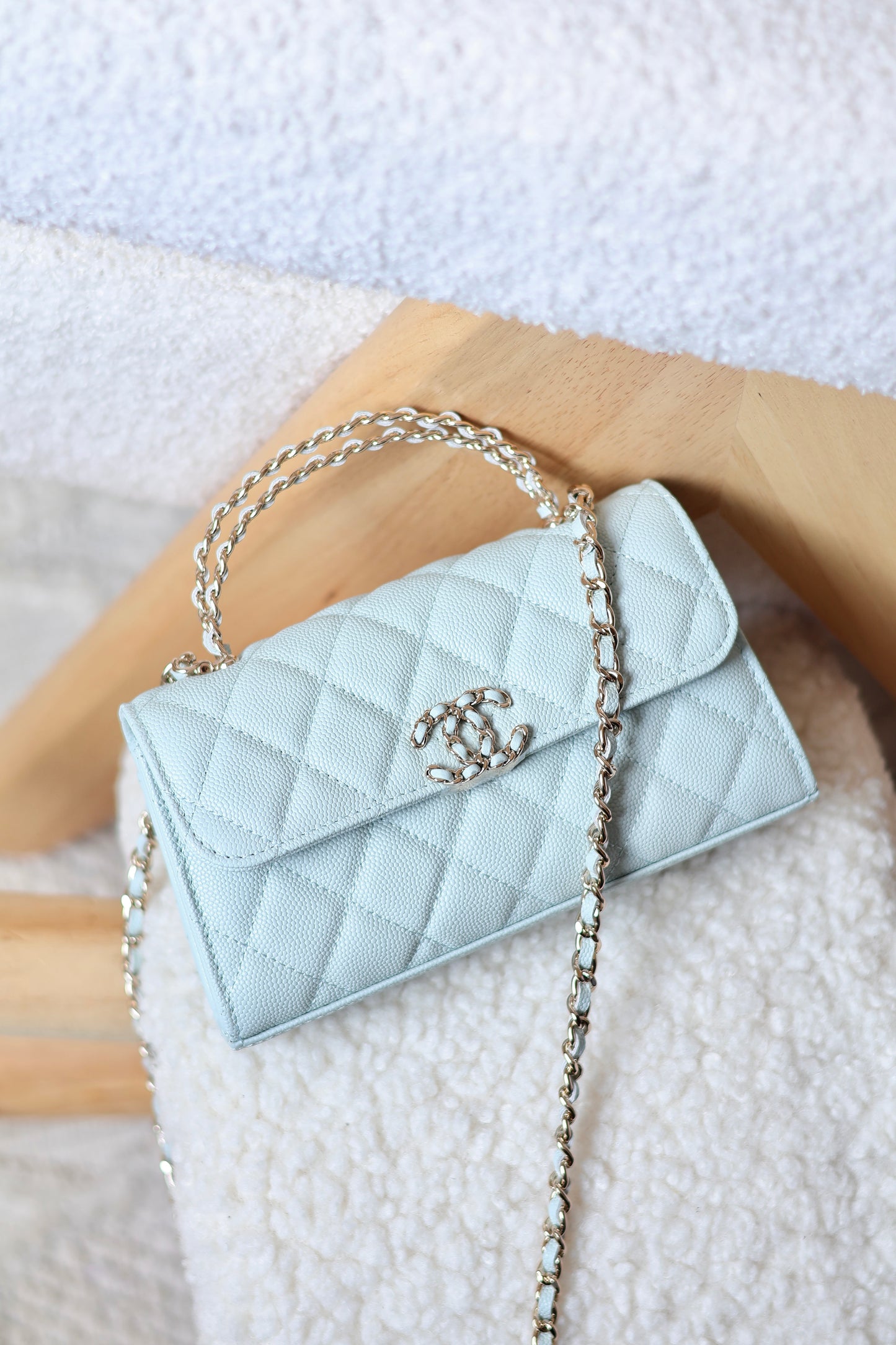 Chain Top Handle Mini Flap Bag