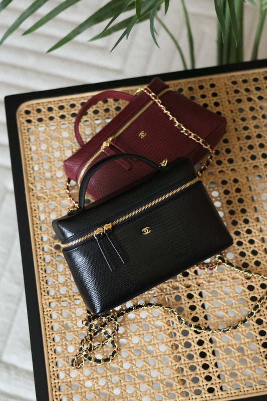 Top Handle Long Vanity Case with Chain