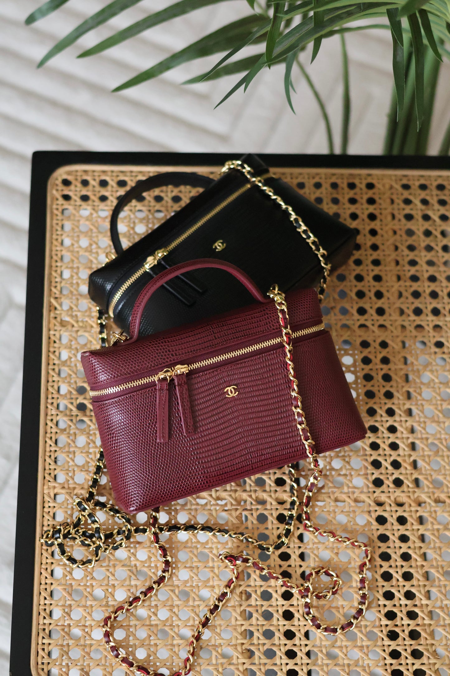 Top Handle Long Vanity Case with Chain