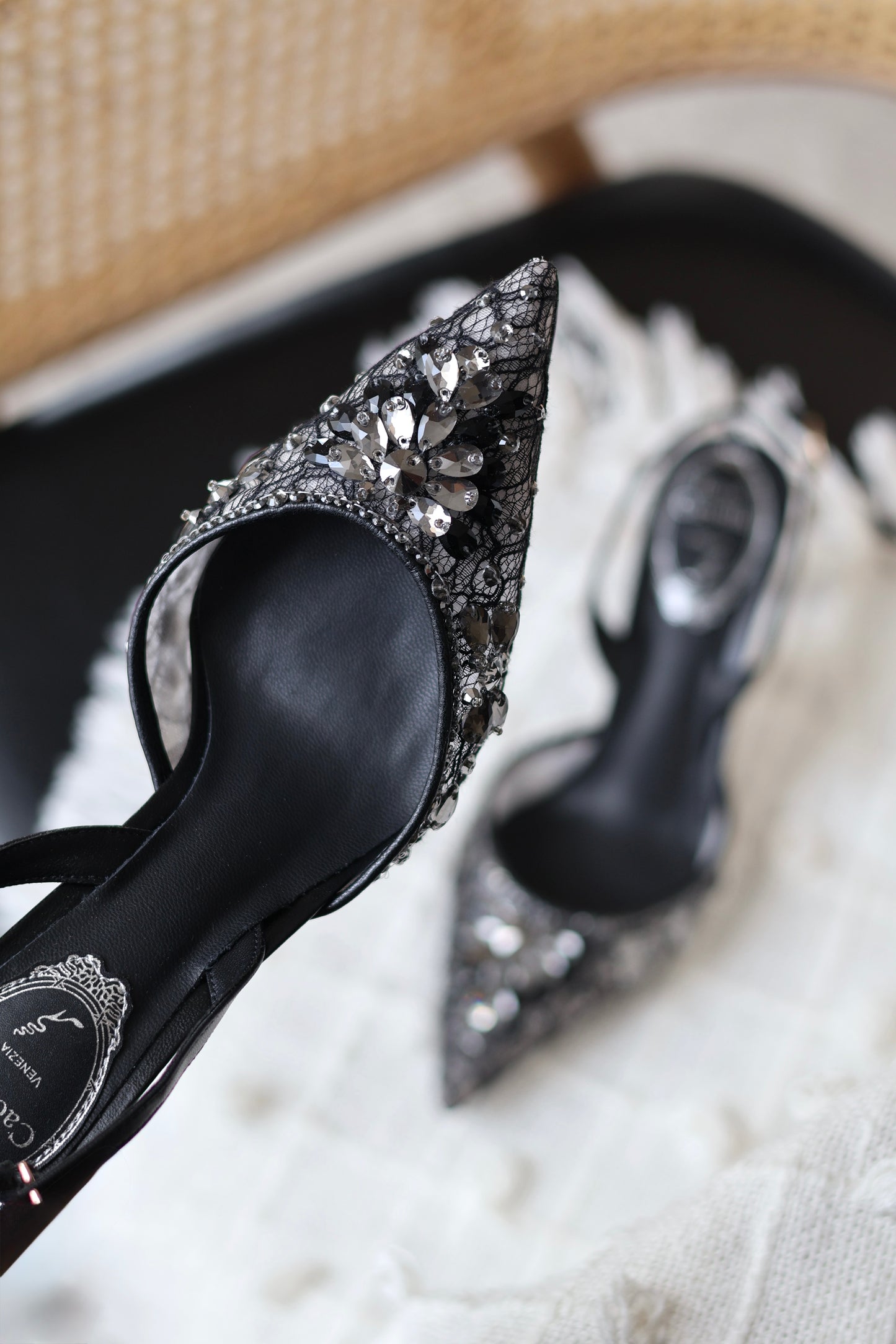 Cinderella Slingback With Crystal 80