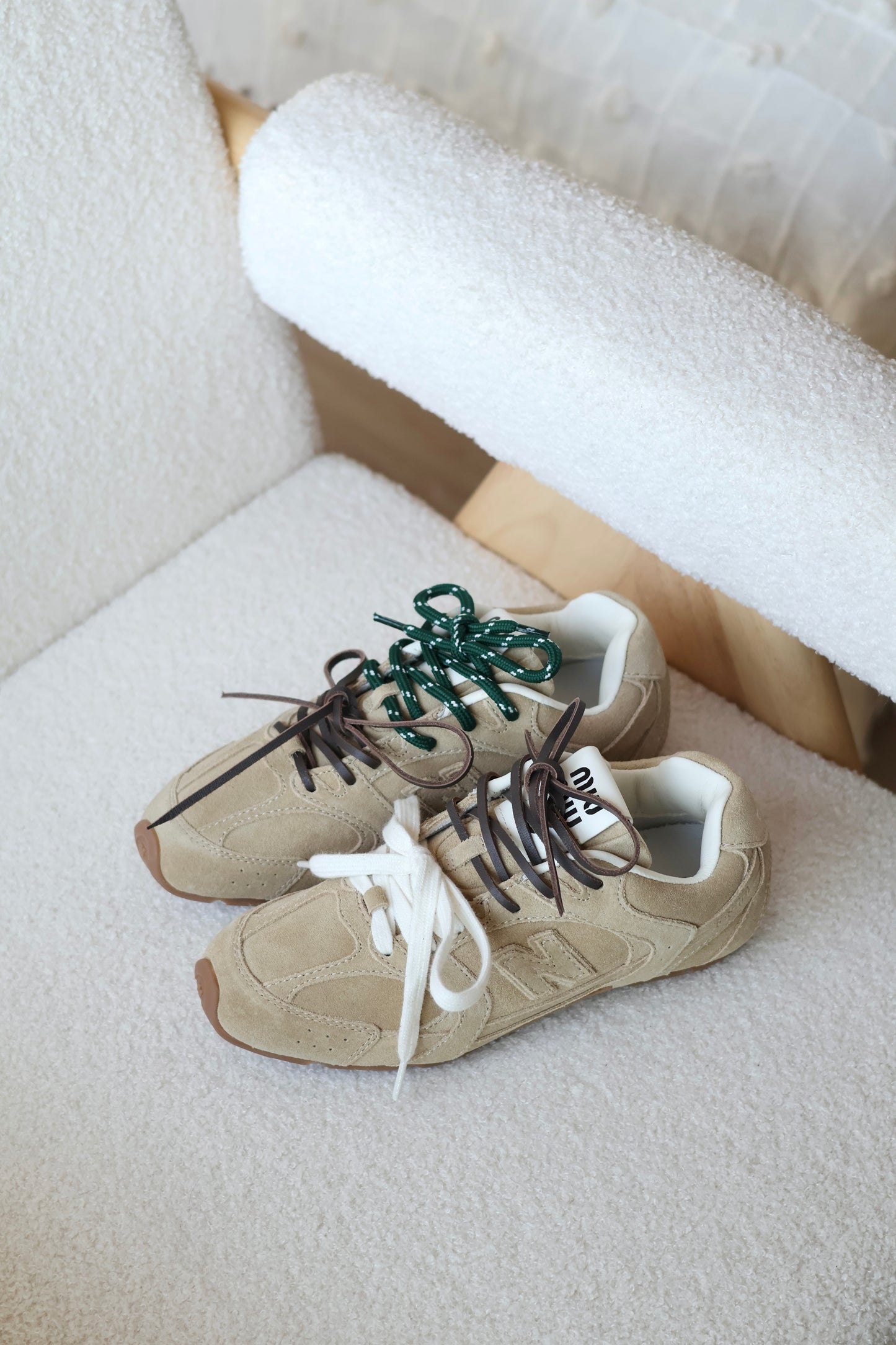 New Balance X Miu Miu 530 SL suede sneakers
