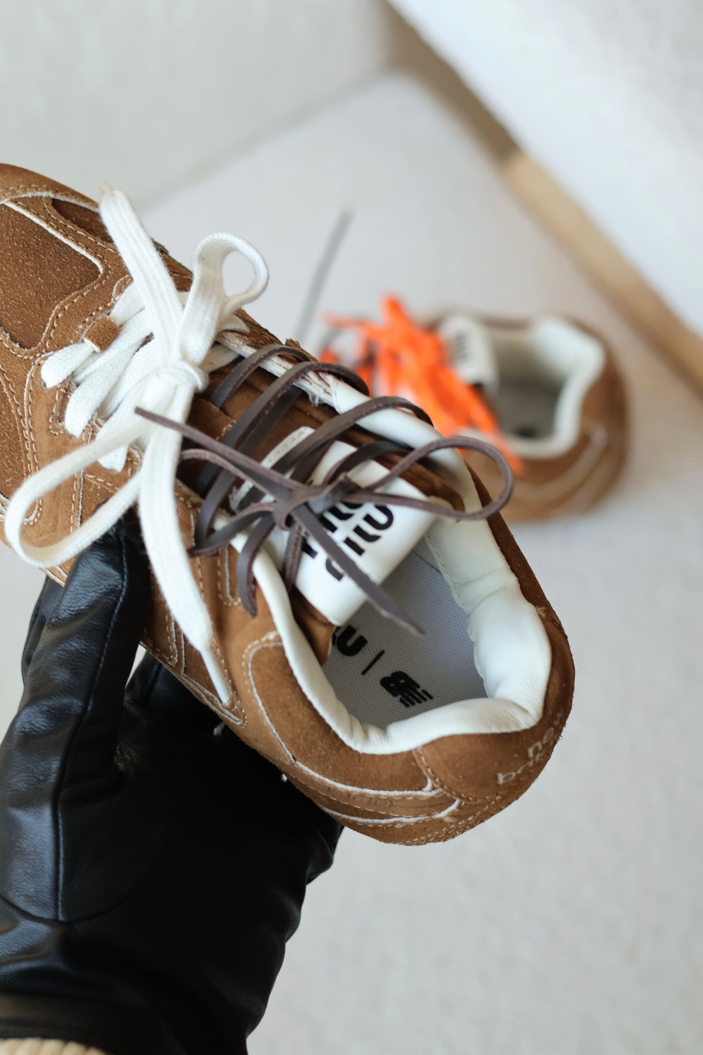 New Balance X Miu Miu 530 SL suede sneakers