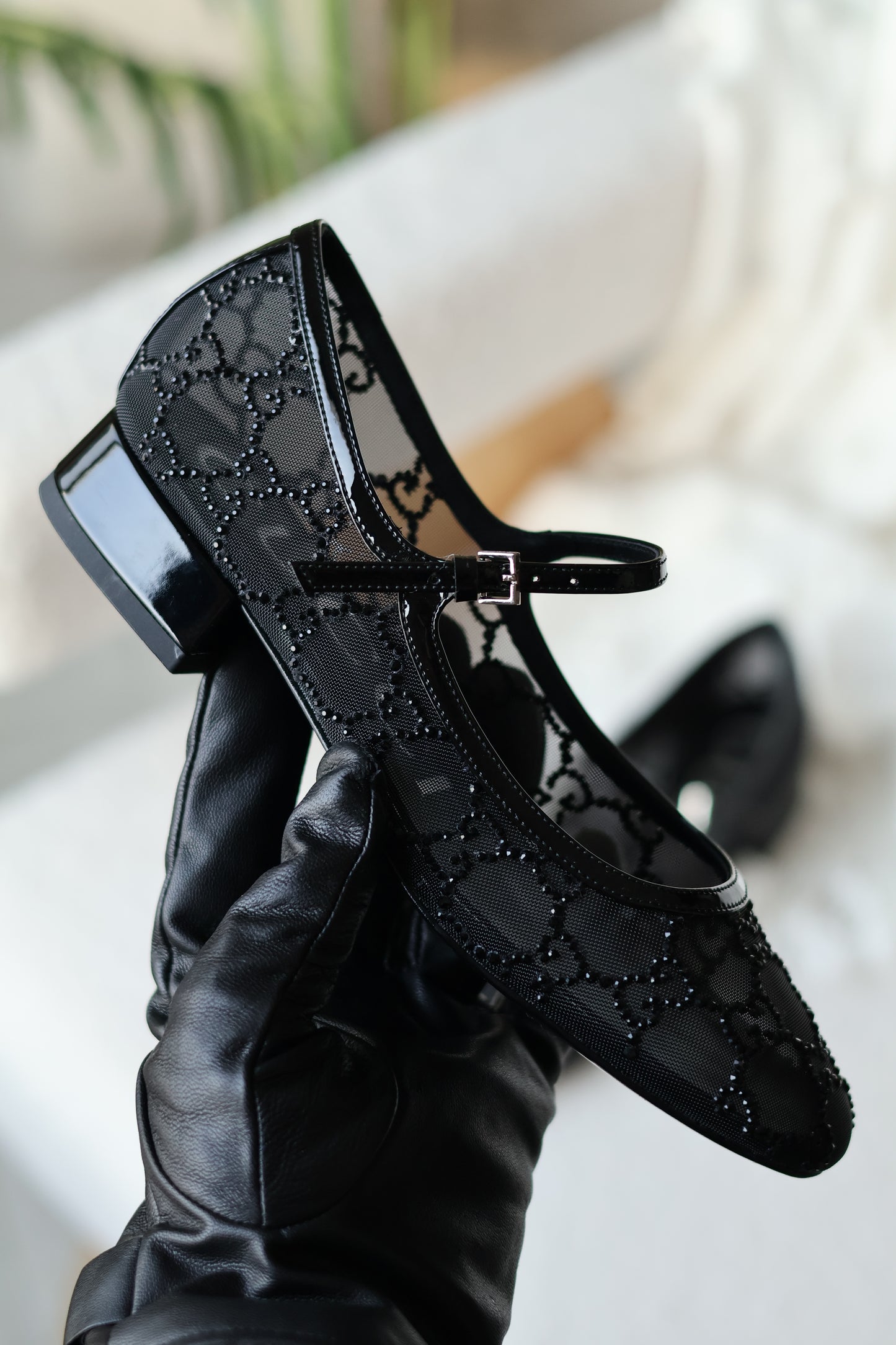 GG crystal ballet flat