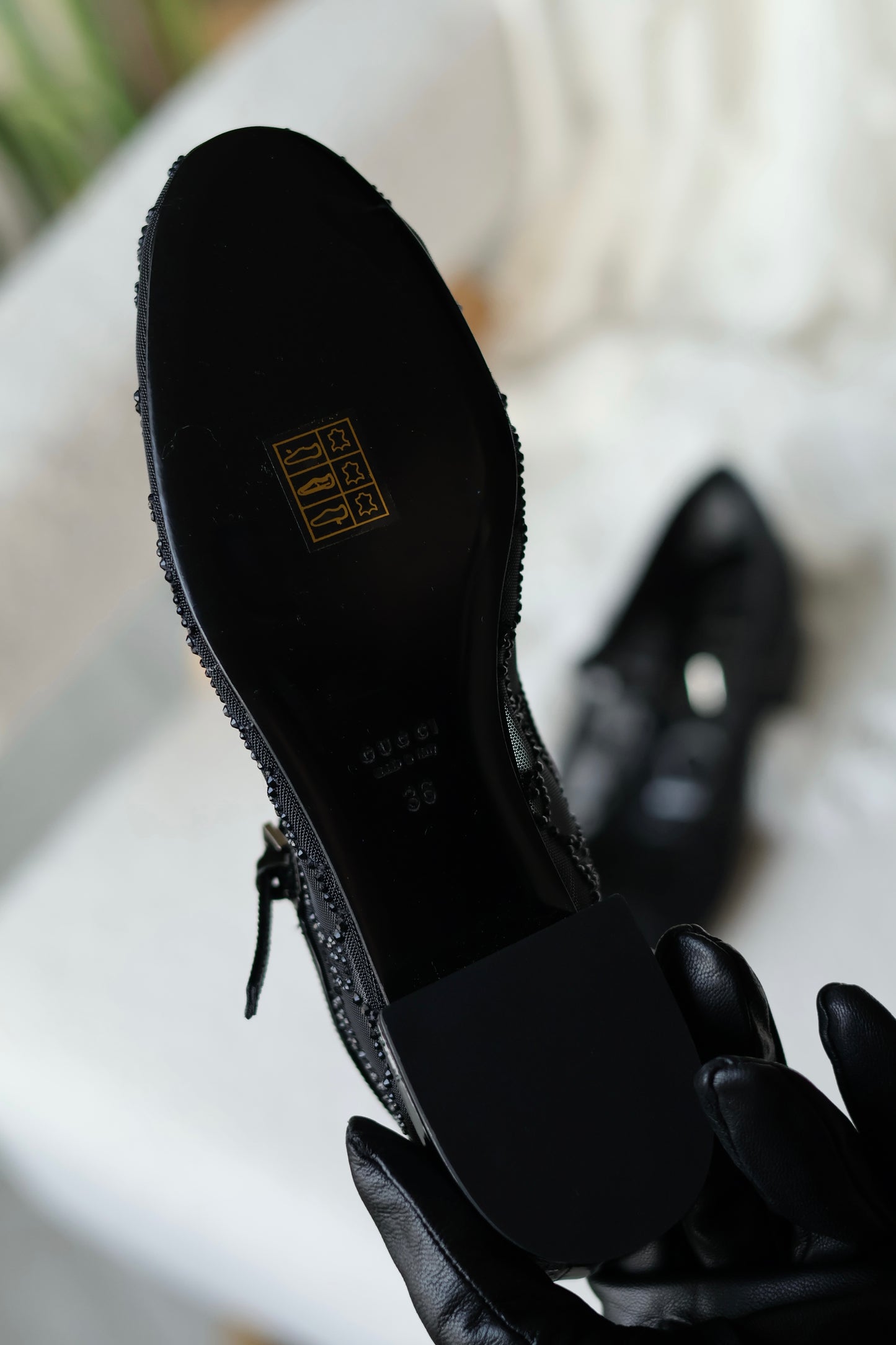 GG crystal ballet flat