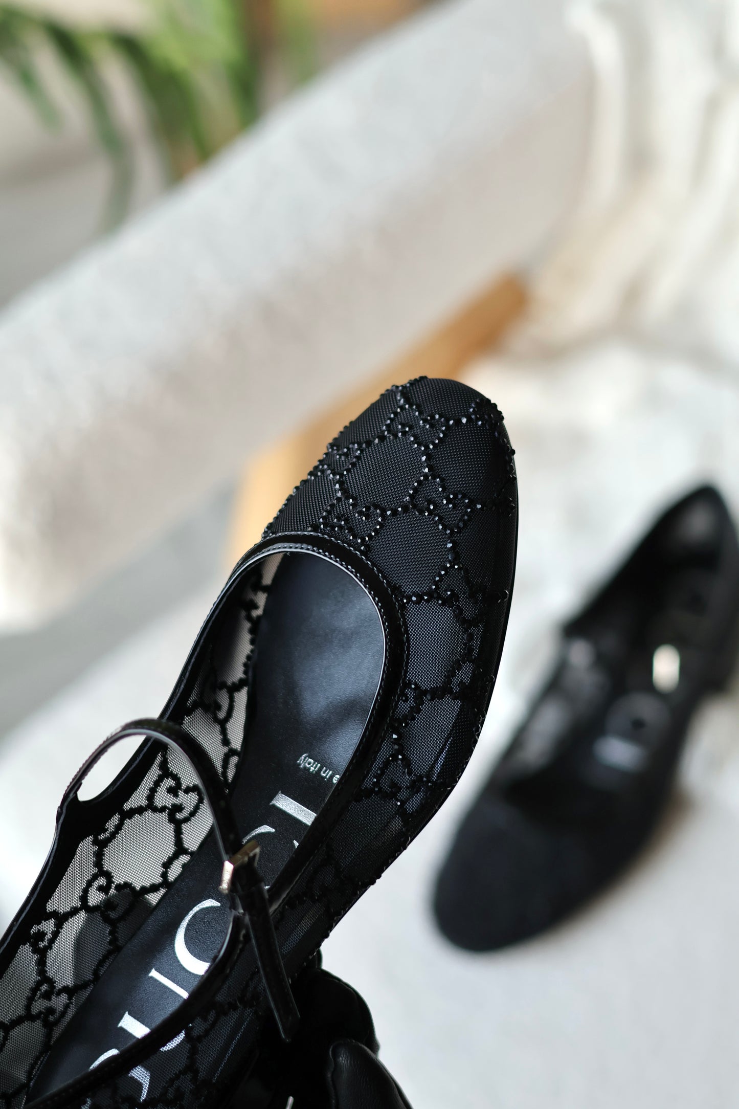 GG crystal ballet flat