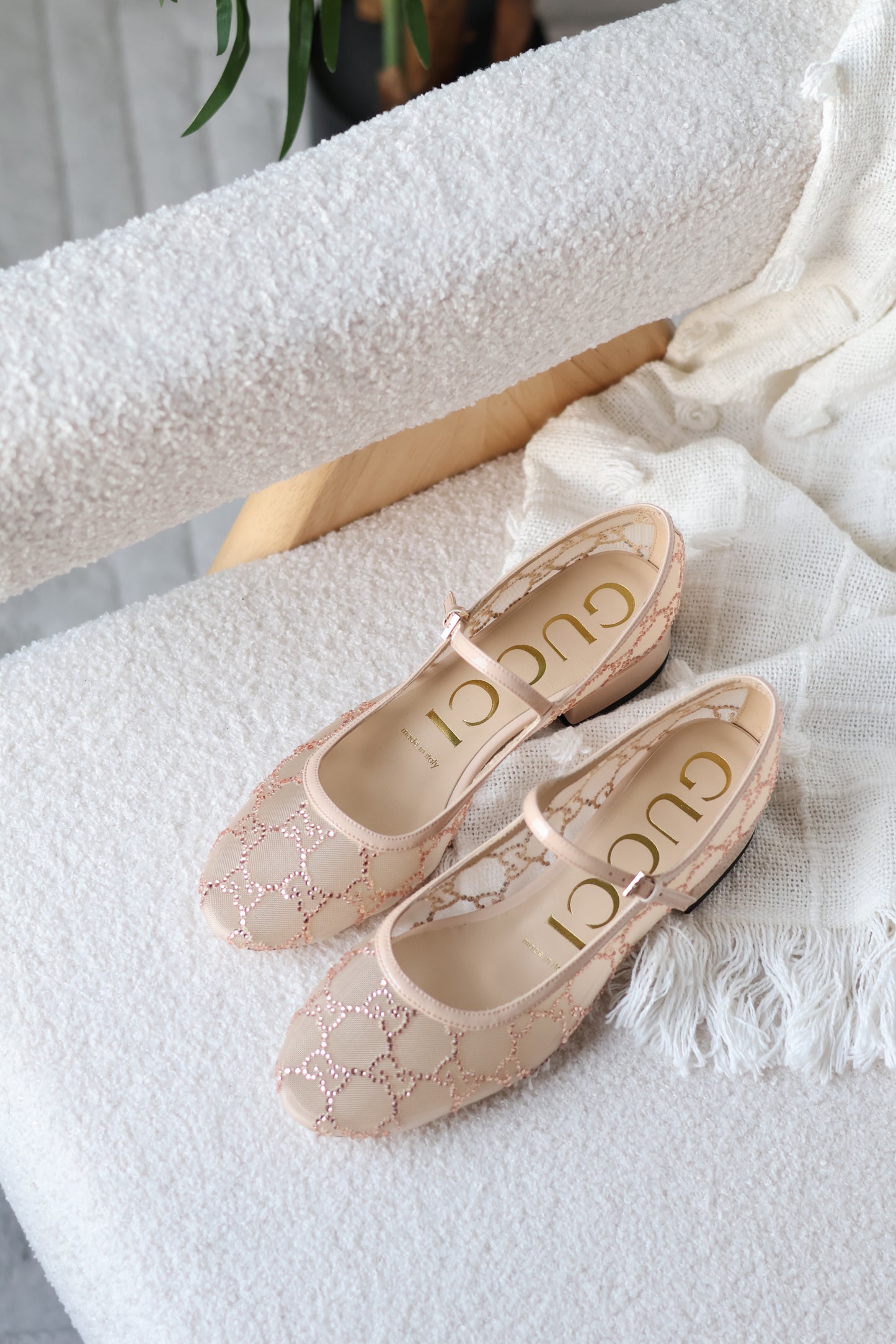 GG crystal ballet flat