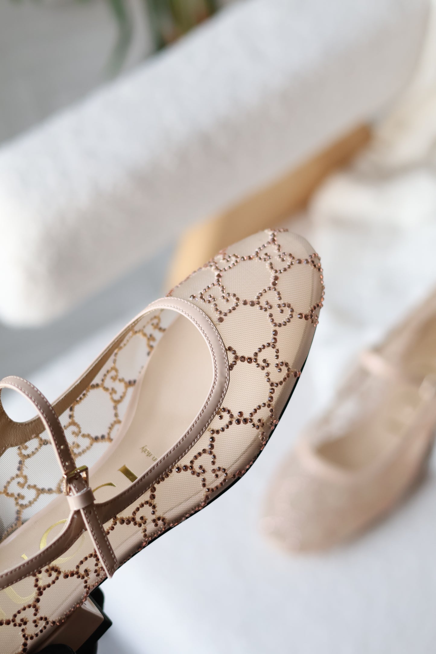 GG crystal ballet flat