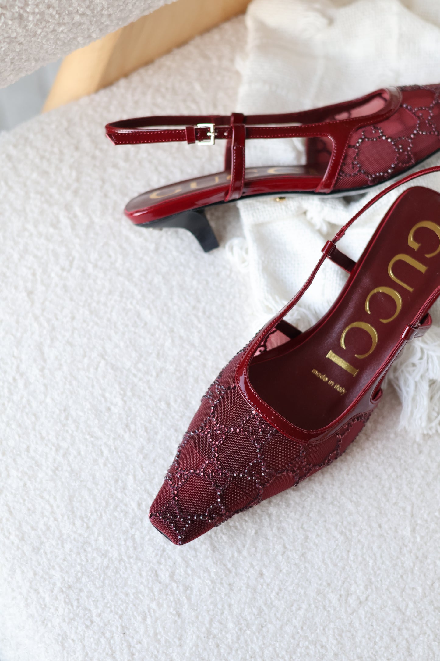 Women's GG crystal slingback pump