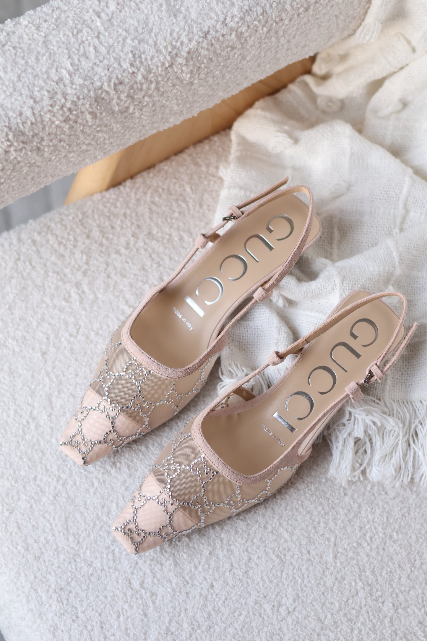 Women's GG crystal slingback pump