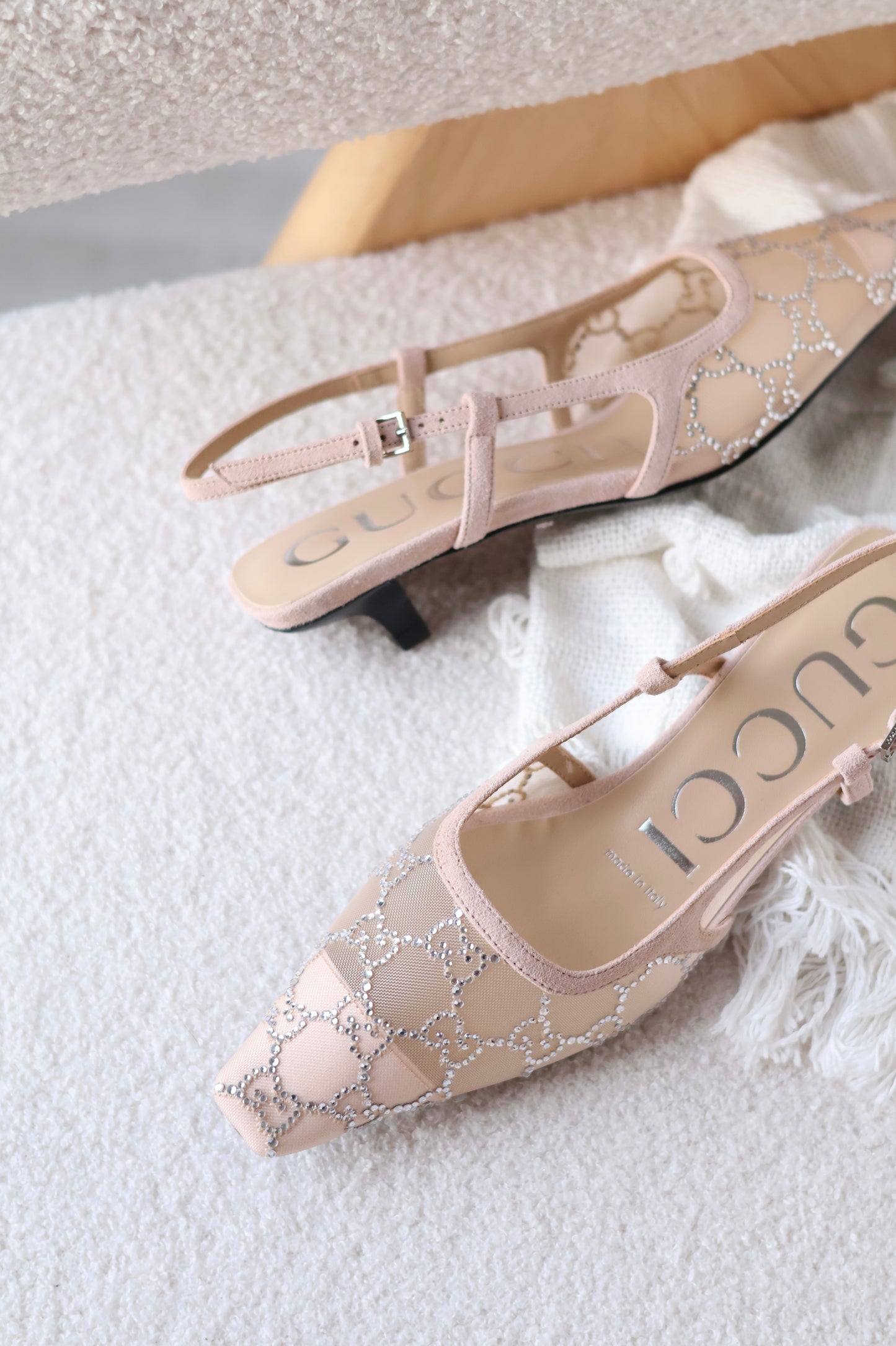 Women's GG crystal slingback pump